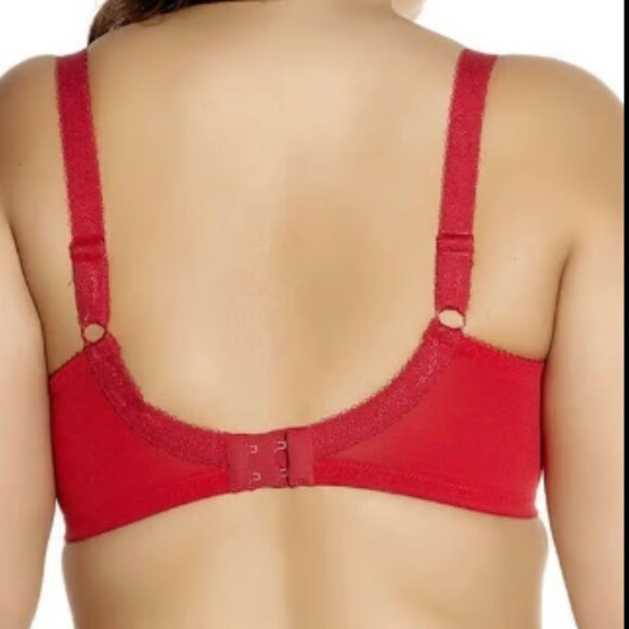 Goddess Keira Satin Banded Underwire Bra, Scarlet Red, Style 6090, 34-I LIKE NEW - Picture 3 of 4